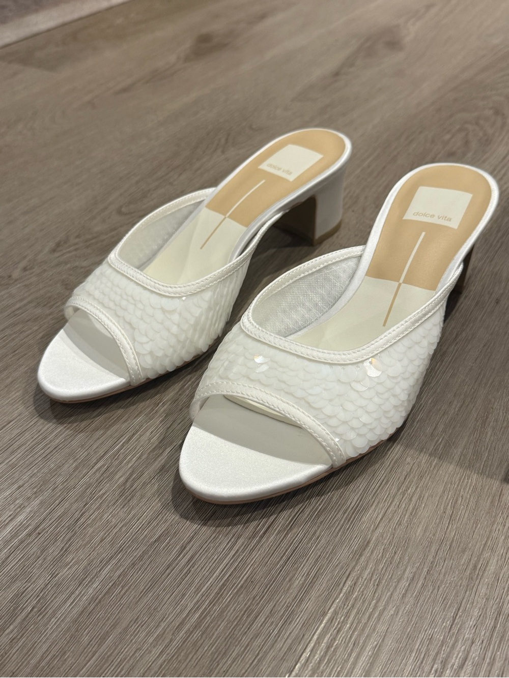 Dolce vita INGA HEELS OFF WHITE SEQUIN beach wedding sandal